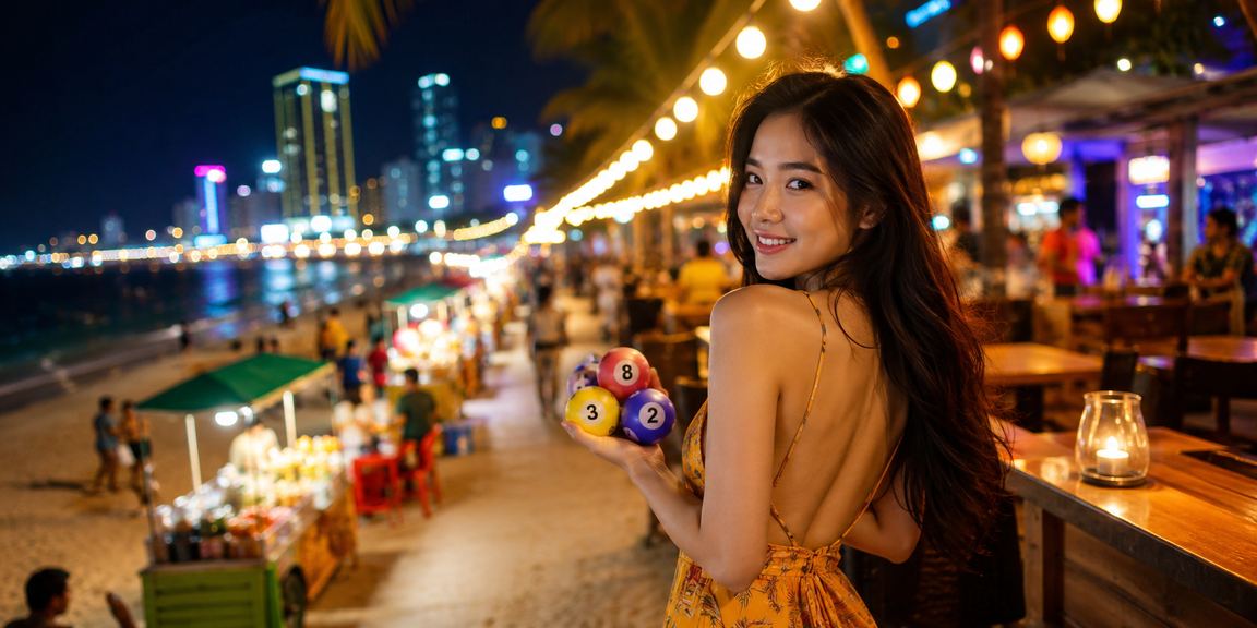 Chợ đêm Nha Trang với không khí xổ số và giải trí nhộn nhịp đặc trưng miền Trung